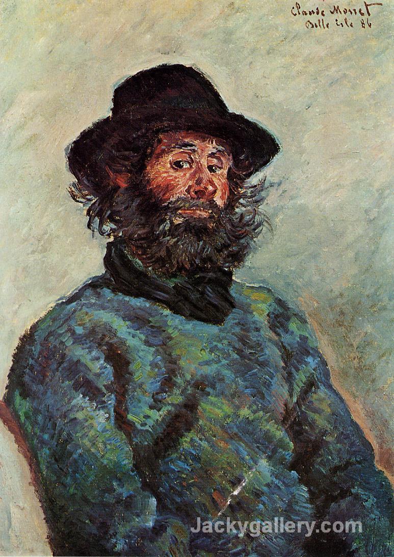 Portrait of Poly, fisherman at Kervillaouen by Claude Monet paintings reproduction - Click Image to Close